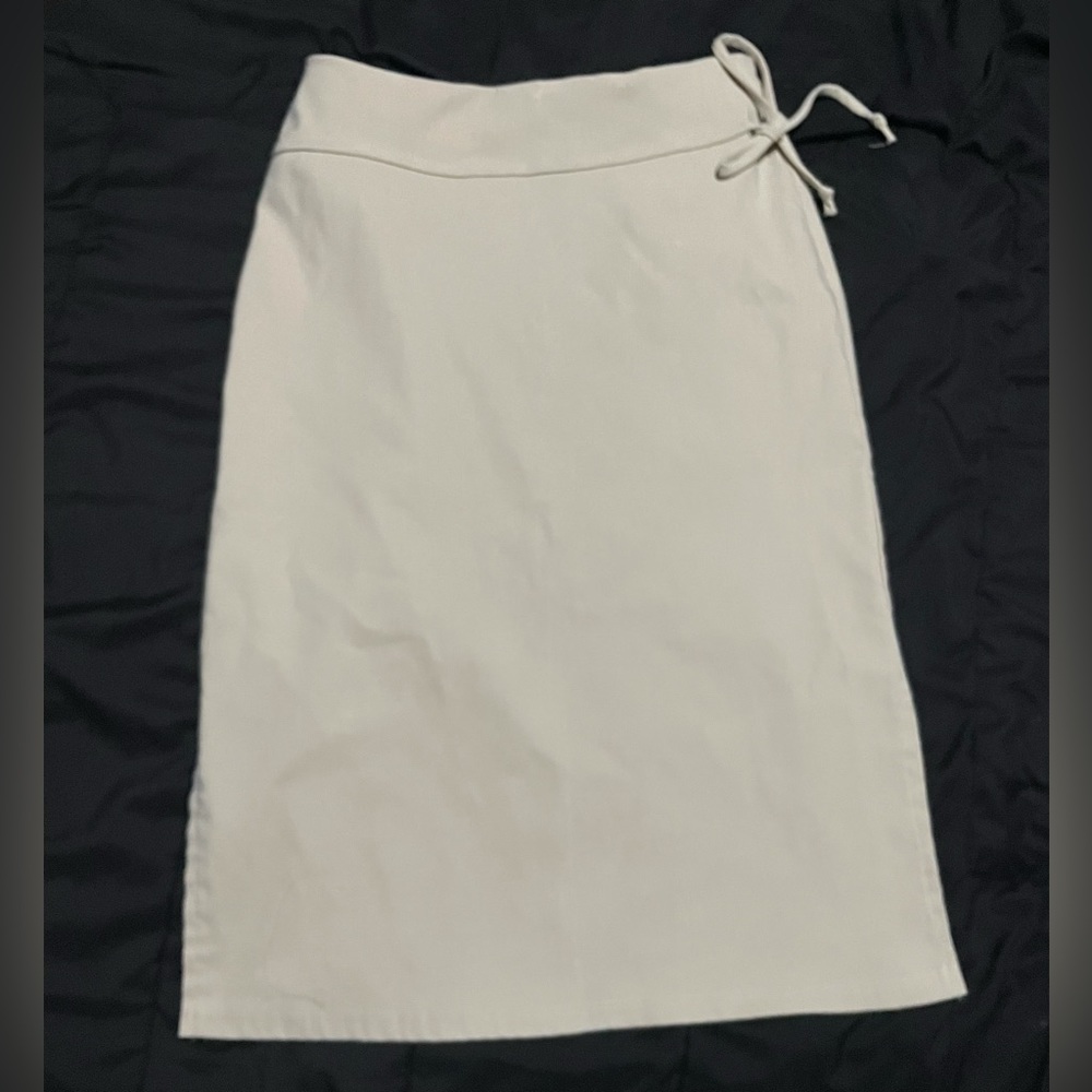 90s Y2K Brown Khaki Midi Skirt